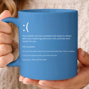 Keramik Kaffeetasse Blue Screen Lehrer Geschenk für Sie