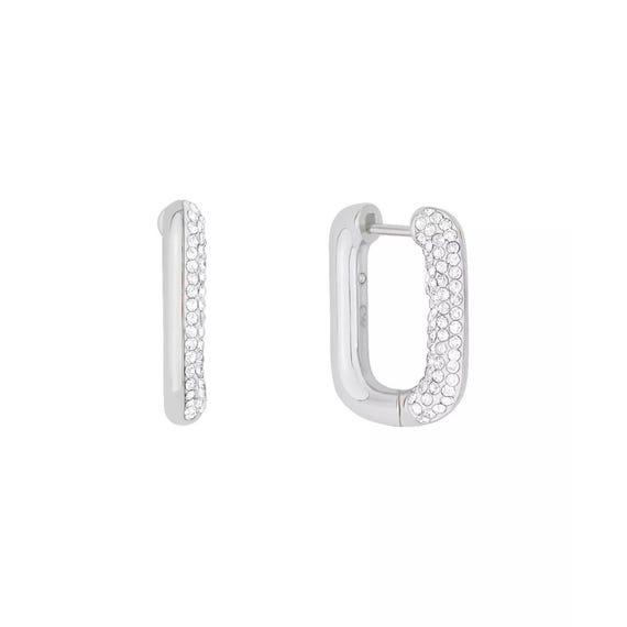 And Now This Clear Crystal Rectangular Shaped Hoo… - image 1