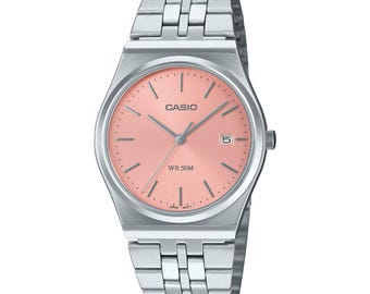 Reloj Casio Unisex Analógico de Acero Inoxidable Plateado, 35 mm, MTPB145D-4VT