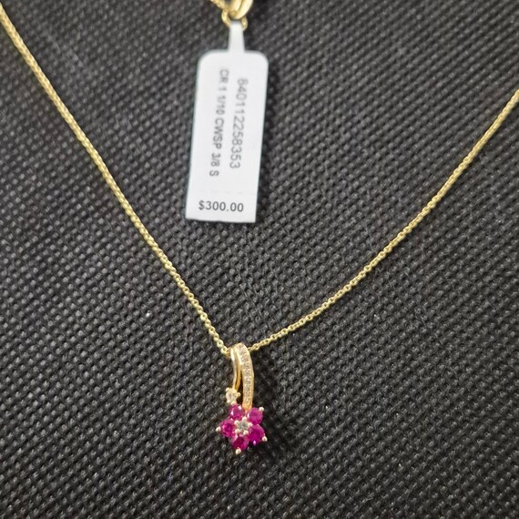 Lab-Created Ruby Flower Vine Three-Piece Set – !4… - image 4