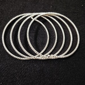 Anne Klein Multi-Row Rhinestone Flex Bracelet – Silver-Tone