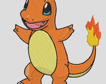 Charmander embroidery design - 3 sizes