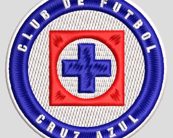 Desenho de bordado do brasão da Cruz Azul para boné