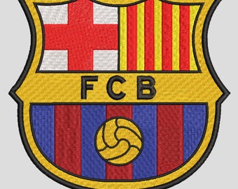 Barcelona Shield Embroidery Design - 3 sizes