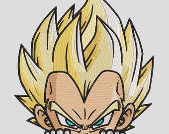 Vegeta embroidery design - 4 sizes