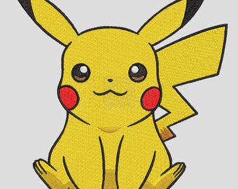 Pikachu embroidery design - 3 sizes