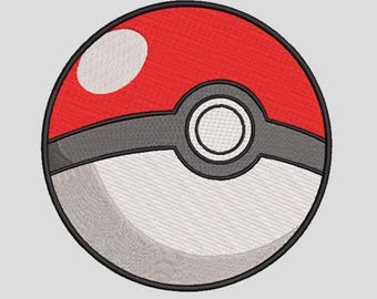 Pokeball embroidery design - 3 sizes