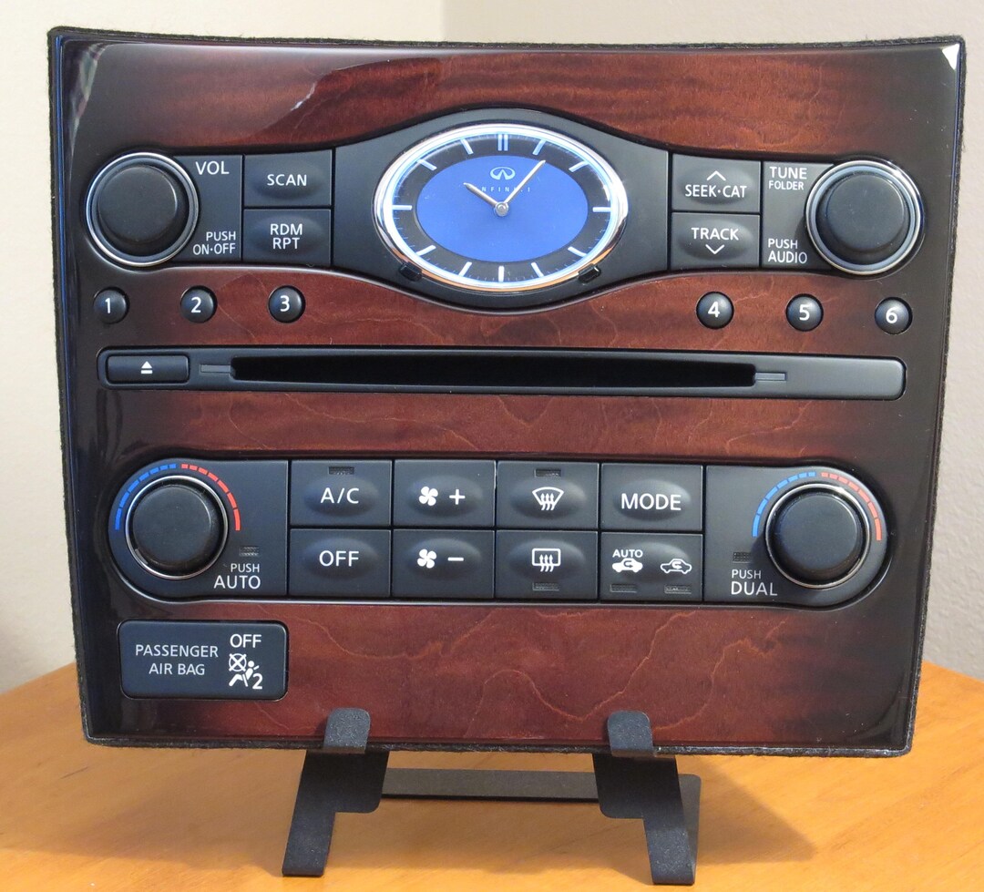 Infinity Cars Clock Infiniti Desk Clock Handcrafted Car Guy Gift Genuine Infiniti Woodgrain ...