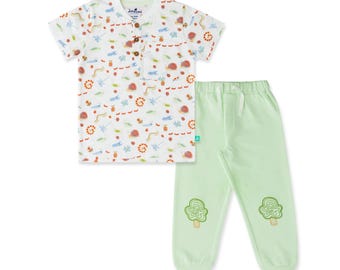 Green Haven Organic Cotton Outfit Set for Boys – Soft Eco-Friendly Top & Bottom Baby/Toddler Clothing