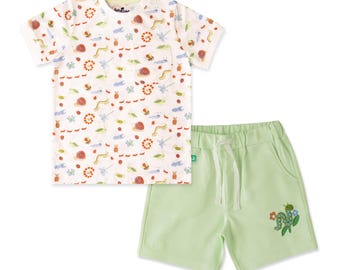 Organic Cotton Pure Sprout Outfit Set for Baby Boys – Soft & Breathable Top and Bottom, Eco-Friendly Baby Clothing