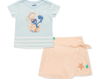 MerryMoss Organic Cotton Girls’ Set – Soft Top & Bottom for Toddlers, Baby-Friendly and Eco-Friendly