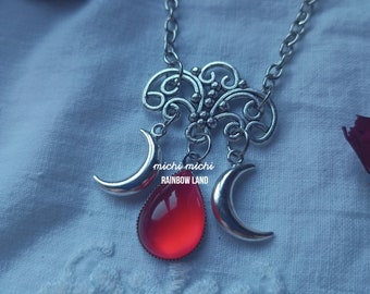 Red Lacrima Witch Spell Necklace