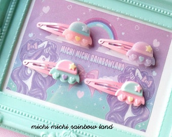 UFO Alien Hair Clips x2