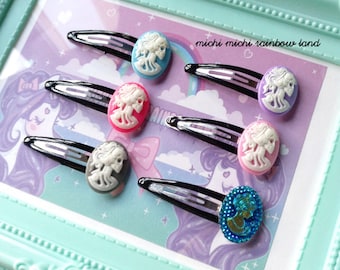 Lady Skull Hair Clip x2