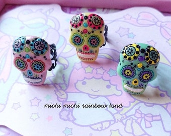 Day of the Dead Sugar Skull Ring / Necklace