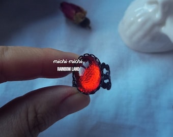 Vampire blood gothic ring, victorian ring, wiccan jewelry, halloween gift, gift for him, red oval cameo, dragon ring, medieval necklace, red
