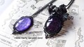 Dark Fairy Gothic Necklace - Black gift box included