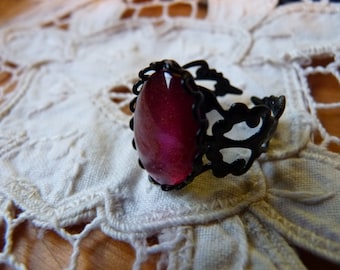 Blood Red Gothic Ring