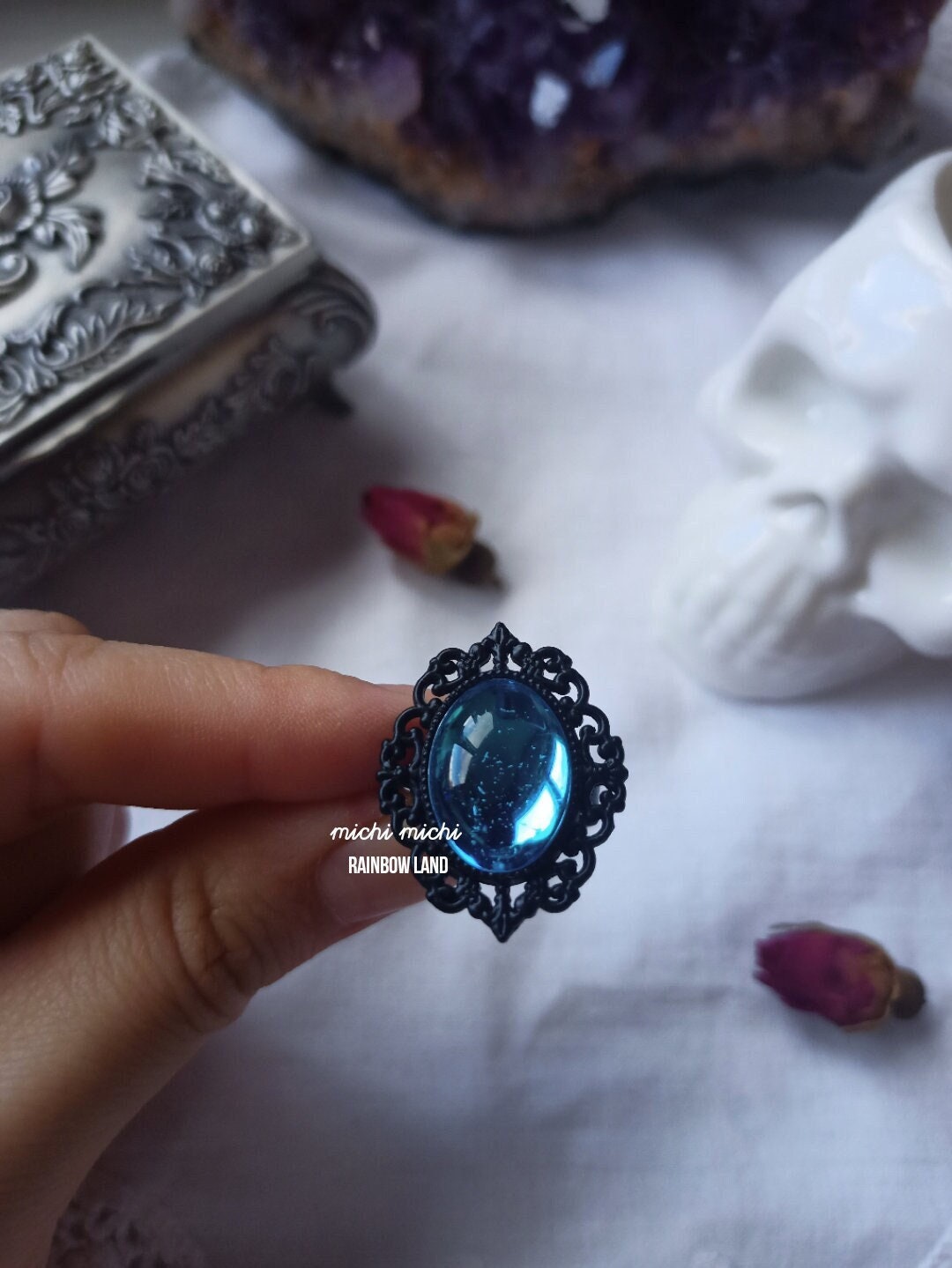 Mermaid in the Ocean Gothic Ring