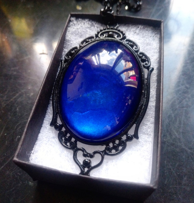 Mysterious Ocean Gothic Necklace Black gift box included image 5