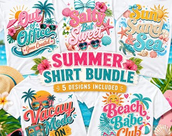 Summer Beach Shirt Designs Bündel (5 PNG Grafiken)