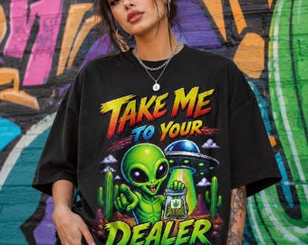 Alien PNG Design, Retro Pixel Art Stoner Grafik (Digitaler Download)