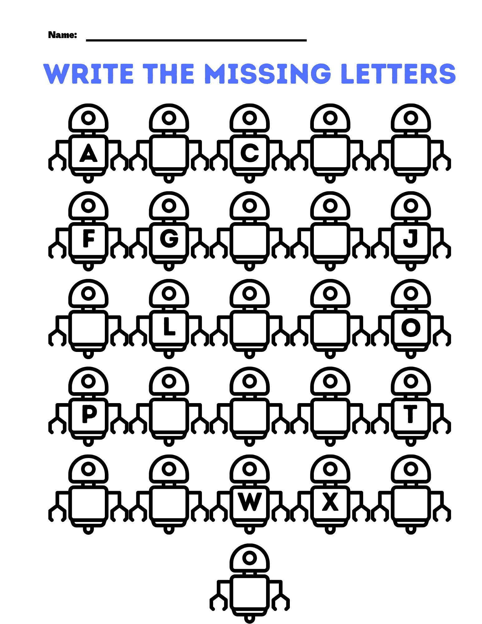Alphabet Tracing Missing Letter Matching Workseet Bundle 3 Pages