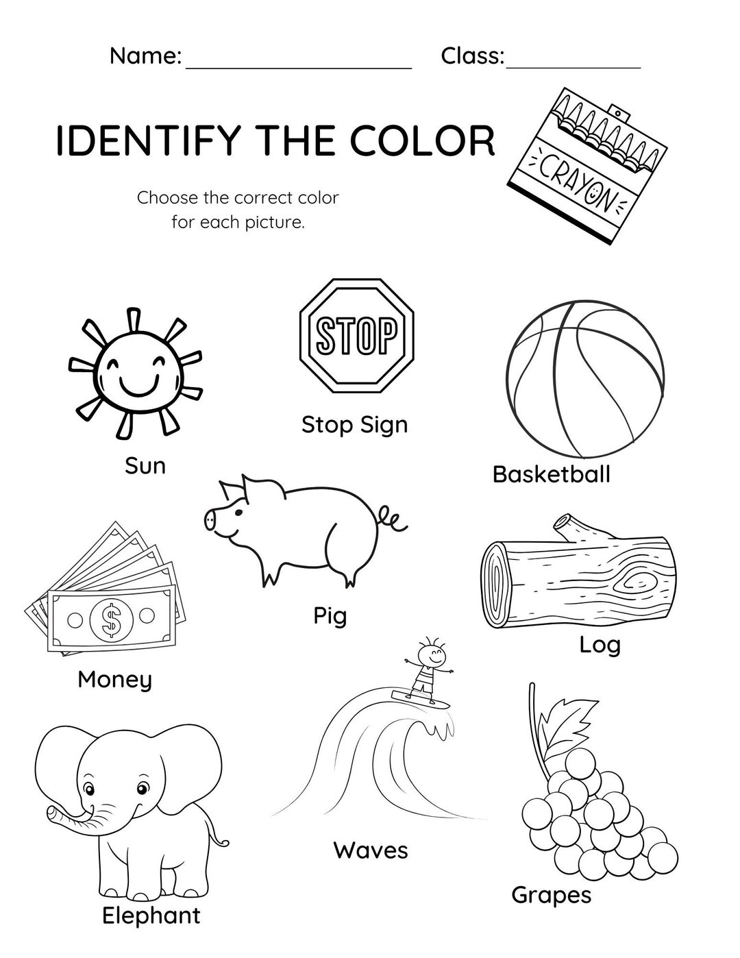 Kids Color and Count Printable PDF Worksheets Instant Download ...