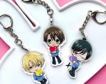 Anime school host club keychains