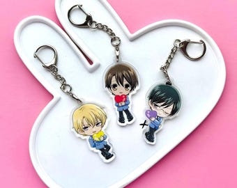 Anime school host club keychains