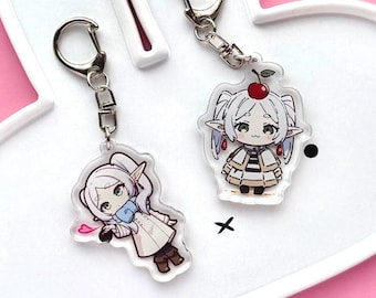 Anime magic Elf Girl Mage fantasy journey manga keychains