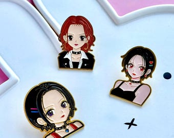 Anime soft grunge gothic girls manga pin brooches