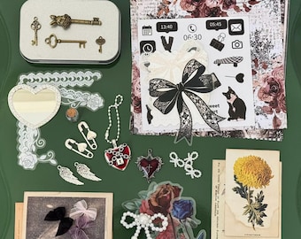 Altoid Wallet DIY Kit – Grunge Coquette/Downtown girl/Soft Gothic Style Pocket Organizer