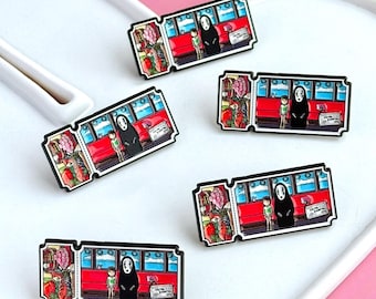 Anime Train Ticket pin brooch