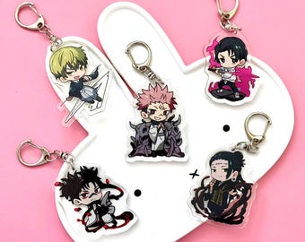 Anime Curses chibi style matching keychains