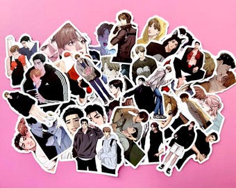 Conjunto de figurinhas de manhwas BL coreanos (3 melhores títulos yaoi)