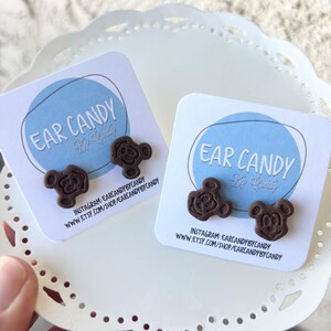 Mickey Ice Cream Sandwich Studs - Polymer Clay Stud Earrings