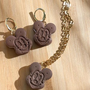Mickey Ice Cream Sandwich - Orecchini pendenti in pasta polimerica