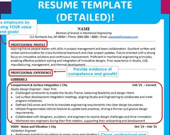 2026 Professional Resume Template/Example (2 pager, simple, clean, detailed)