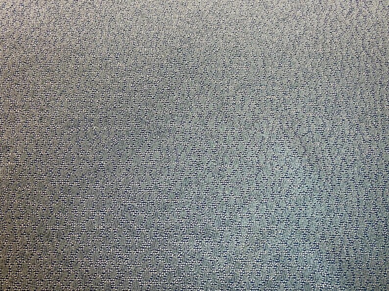 May include: Close-up of a textured, light blue fabric with a repeating pattern. The fabric has a subtle, woven appearance, with a mix of light and dark blue threads creating a visual depth. The overall texture appears soft and durable.