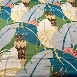 Schumacher Ananus – Peacock – 1.25 Yards | 100% Linen Upholstery