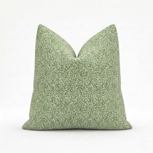 Funda de almohada de lino verde intenso – Microestampado Franquemont Java – Cojín de diseño texturizado
