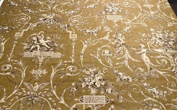 Vintage Clarence House Eglantine Toile – 0.75 Yard | Designer Cotton Fabric