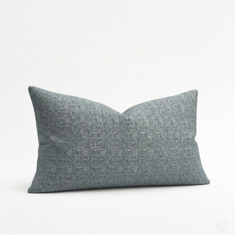 Designer Indoor Outdoor Blue Pillow Cover – Jim Thompson Rock Pool Marine – Textured Luxury Throw image 5