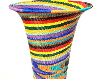 African Zulu Telephone Wire Basket