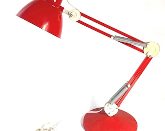 Vintage Red Articulating Lamp by Luxo