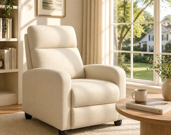 Fabric Recliner Chair Adjustable Sofa Ergonomic Single Seat Home Theater Lounge Chair