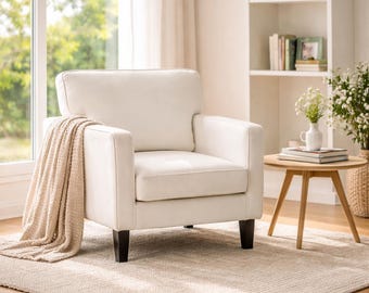 Modern Accent Chair Ergonomic Armchair with Lumbar Support Reading Lounge Chair for Bedroom Living