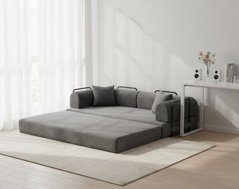 Convertible Sleeper Sofa Bed 4 in 1 Folding Corduroy Couch