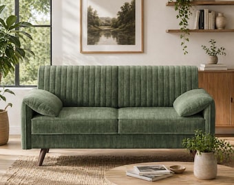 Loveseat Sofa, Chenille Loveseat, Small Couch, Deep Seat Comfy Couches